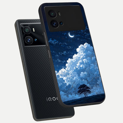  Midnight Sky Serenity phone case For iQOO 9 Pro showing premium glass back cover with detailed artwork