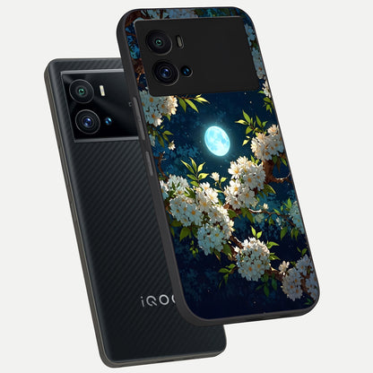  Moonlit Blossom Dream phone case For iQOO 9 Pro showing premium glass back cover with detailed artwork
