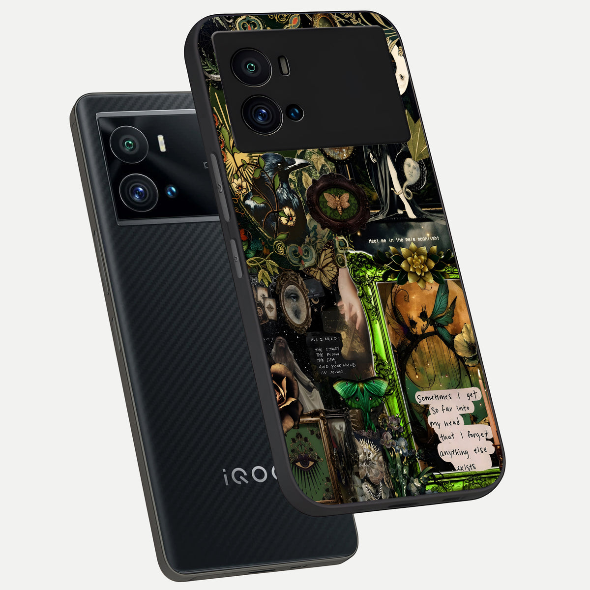  Mystic Woods Secret phone case For iQOO 9 Pro showing premium glass back cover with detailed artwork