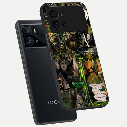  Mystic Woods Secret phone case For iQOO 9 Pro showing premium glass back cover with detailed artwork