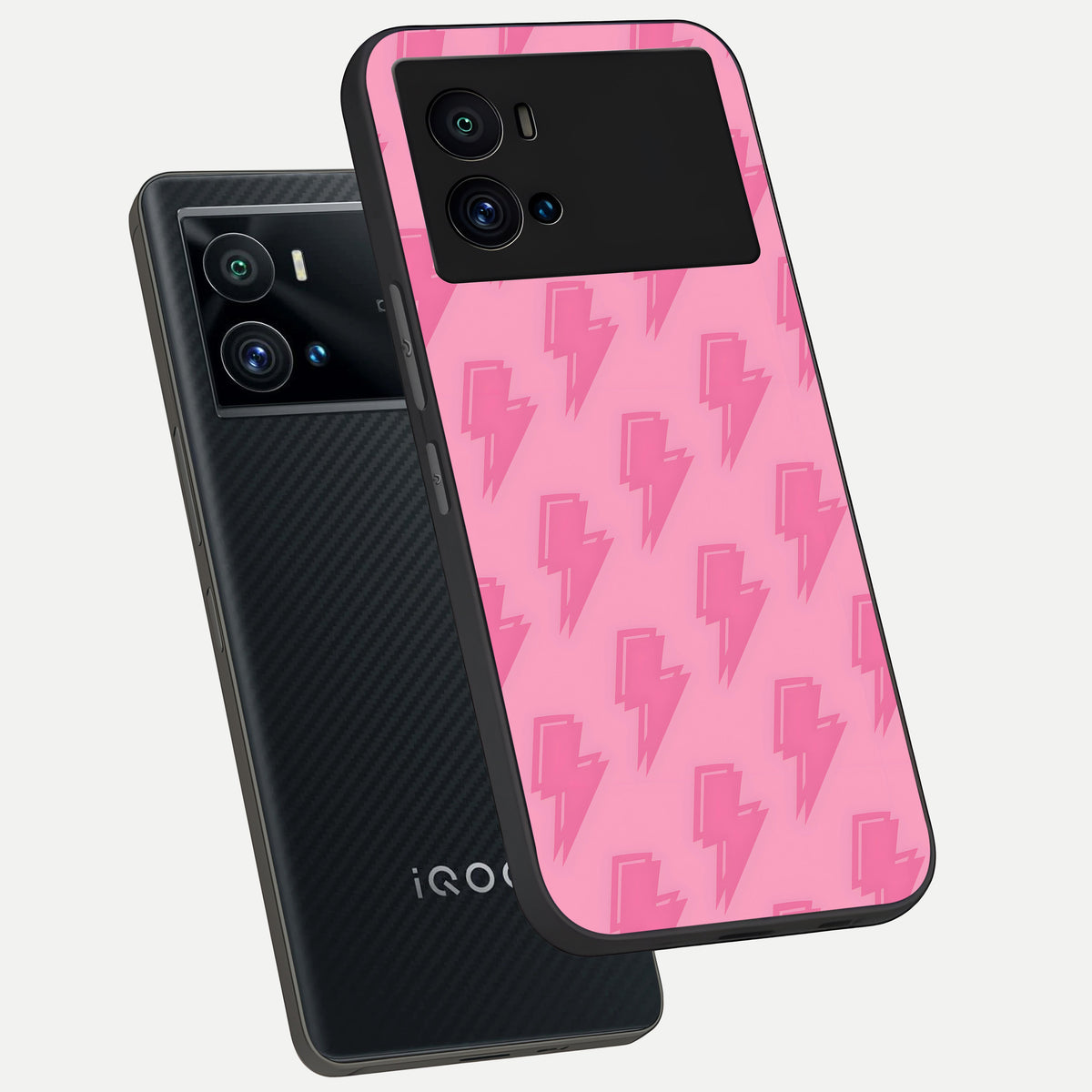  Pink Moo Magic phone case For iQOO 9 Pro showing premium glass back cover with detailed artwork