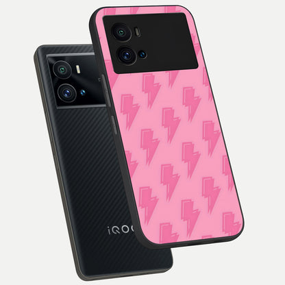  Pink Moo Magic phone case For iQOO 9 Pro showing premium glass back cover with detailed artwork