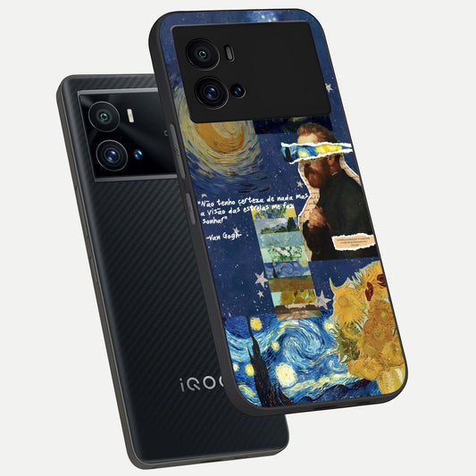  Starry Dream Vision phone case For iQOO 9 Pro showing premium glass back cover with detailed artwork