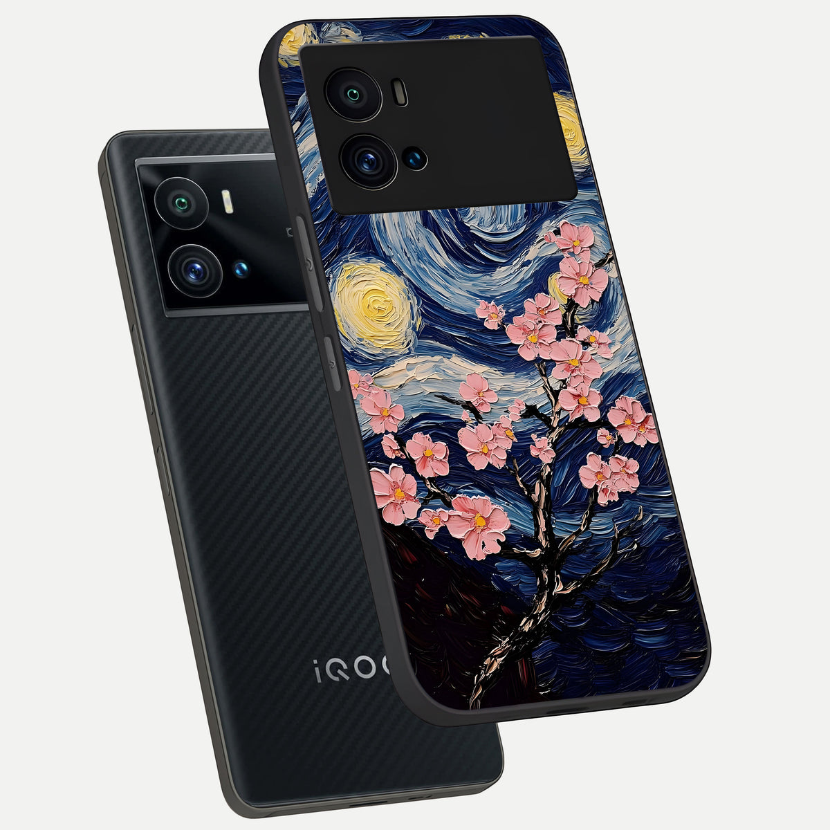  Van Gogh Scenery phone case For iQOO 9 Pro showing premium glass back cover with detailed artwork