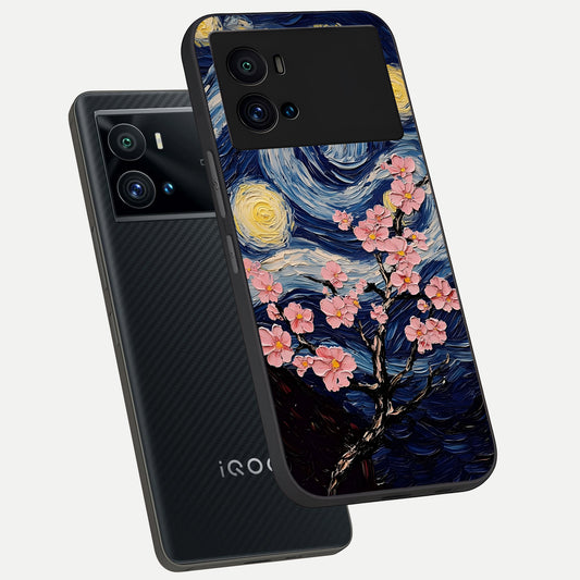  Van Gogh Scenery phone case For iQOO 9 Pro showing premium glass back cover with detailed artwork