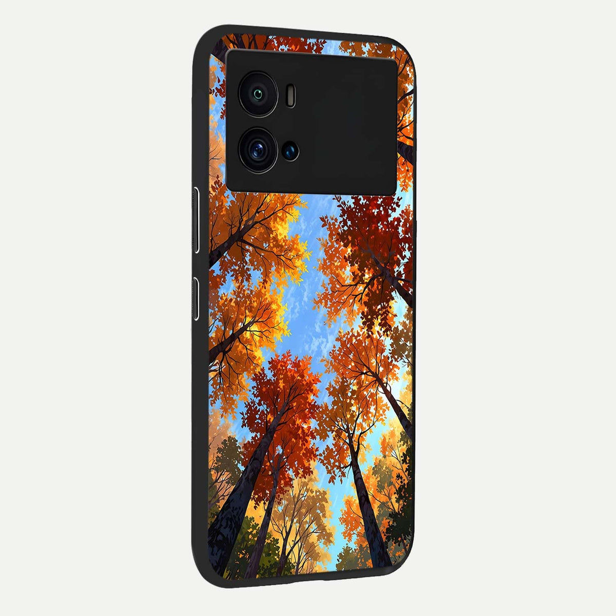  Autumn Sky Rise back cover For iQOO 9 Pro slim fit glass case with vibrant aesthetic design