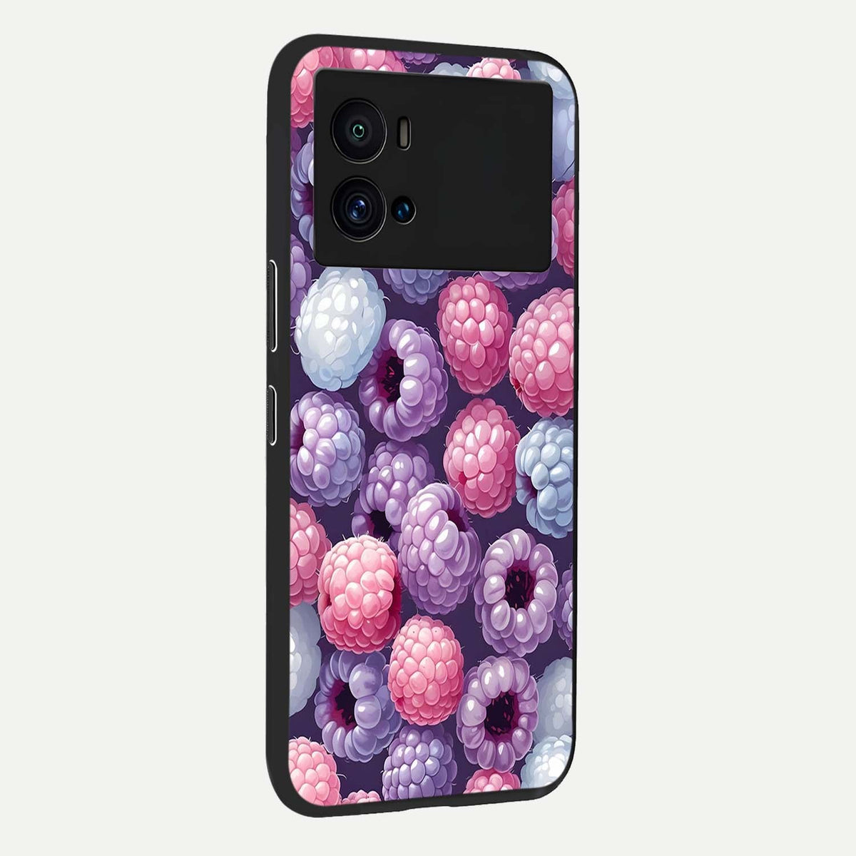  Berry Candy Pop back cover For iQOO 9 Pro slim fit glass case with vibrant aesthetic design