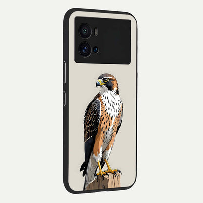  Clever Eagle back cover For iQOO 9 Pro slim fit glass case with vibrant aesthetic design