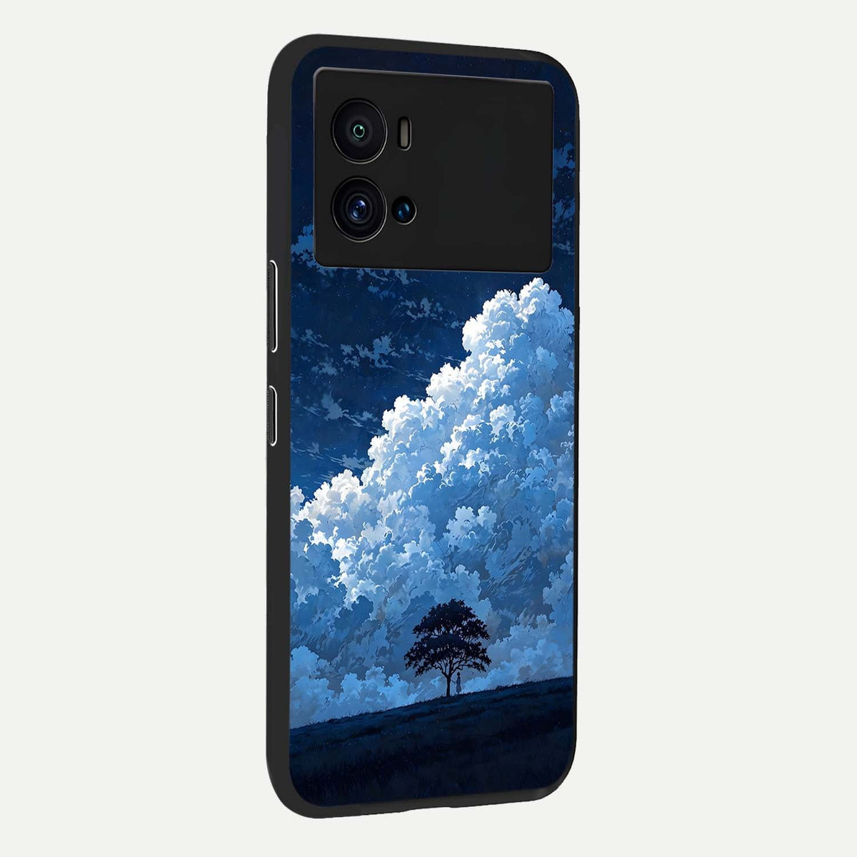  Midnight Sky Serenity back cover For iQOO 9 Pro slim fit glass case with vibrant aesthetic design