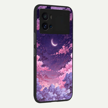  Sky Drift Clouds back cover For iQOO 9 Pro slim fit glass case with vibrant aesthetic design