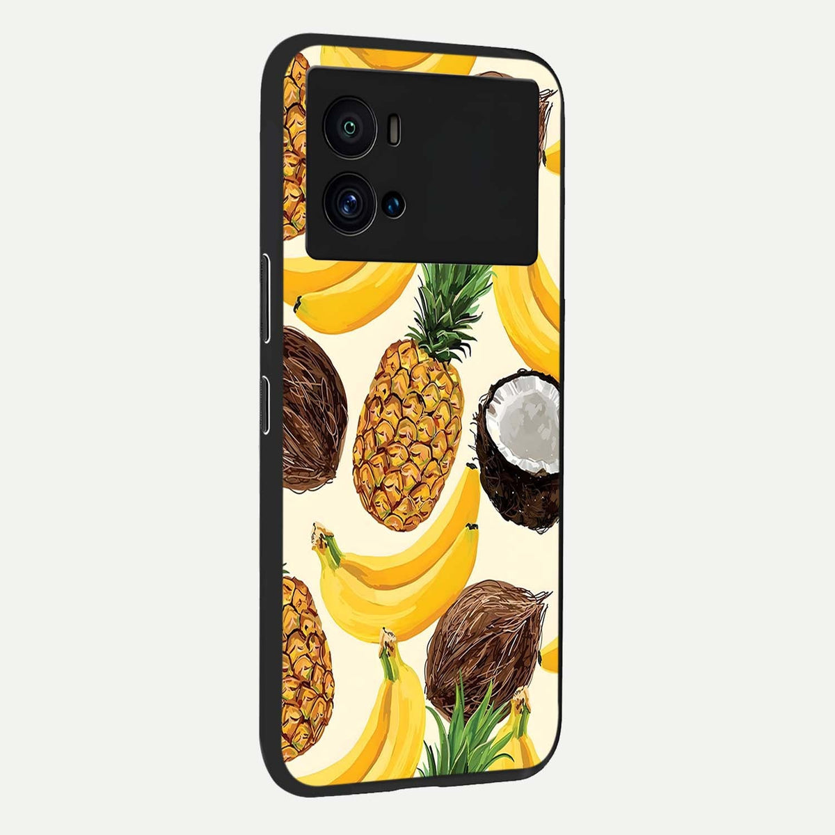  Tropical Fruit Mood back cover For iQOO 9 Pro slim fit glass case with vibrant aesthetic design
