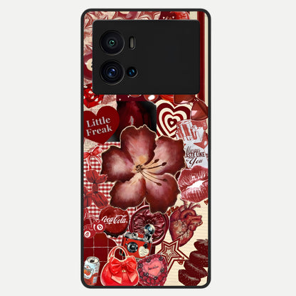  Aesthetic Little Freak Glass Case For iQOO 9 Pro back cover – full design glossy printed glass finish