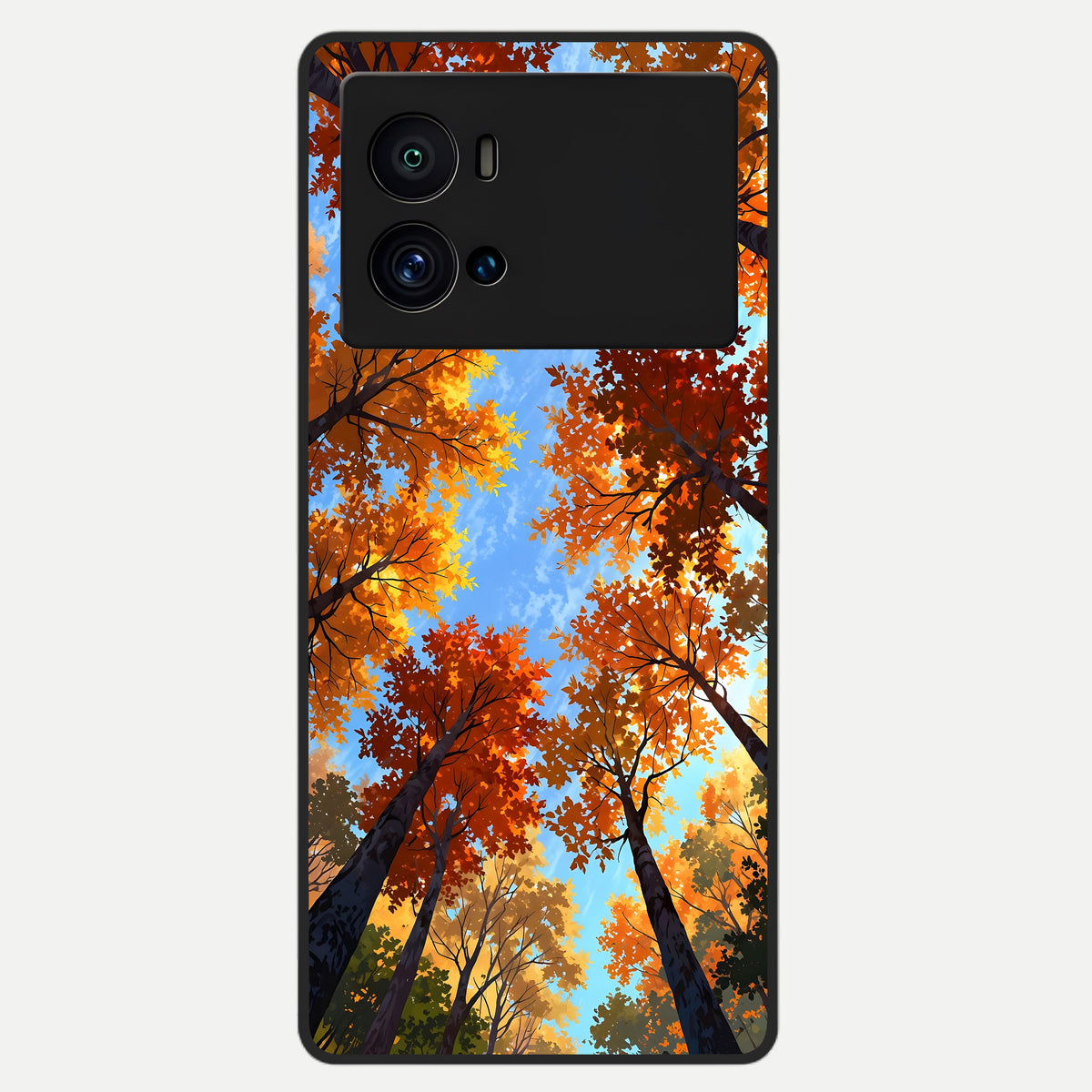  Autumn Sky Rise Glass Case For iQOO 9 Pro back cover – full design glossy printed glass finish