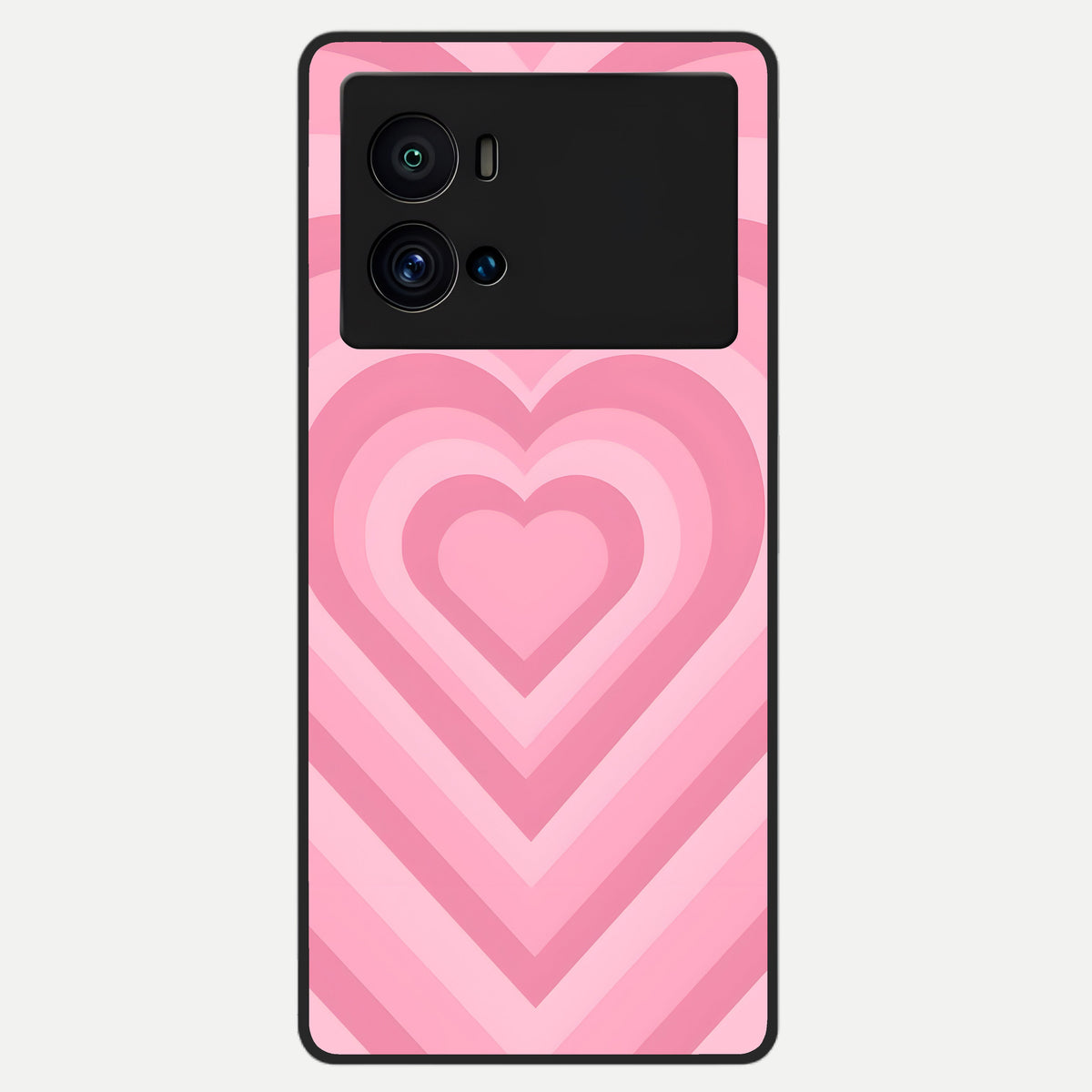  Blush Heart Waves Glass Case For iQOO 9 Pro back cover – full design glossy printed glass finish