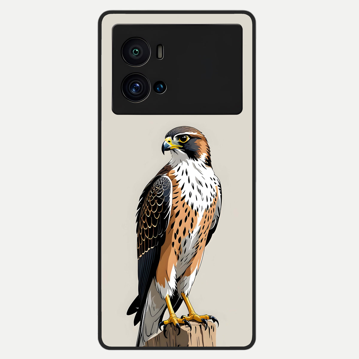  Clever Eagle Glass Case For iQOO 9 Pro back cover – full design glossy printed glass finish