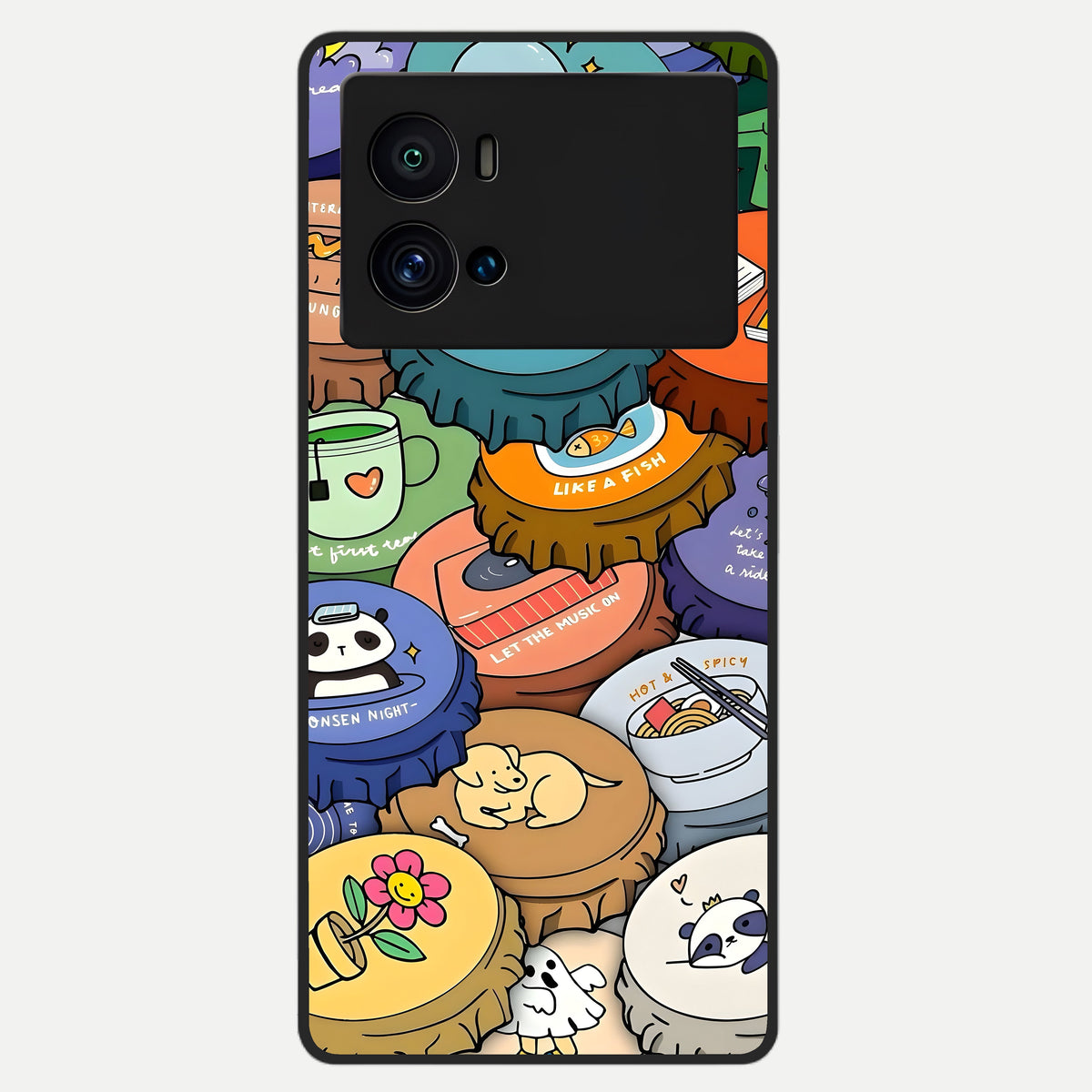  Coins Patterns Glass Case For iQOO 9 Pro back cover – full design glossy printed glass finish