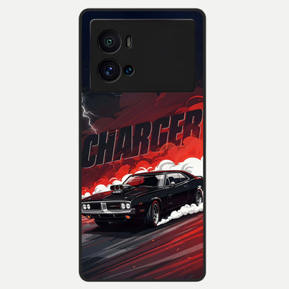 Dark Charger Fury Glass Case For iQOO 9 Pro back cover – full design glossy printed glass finish