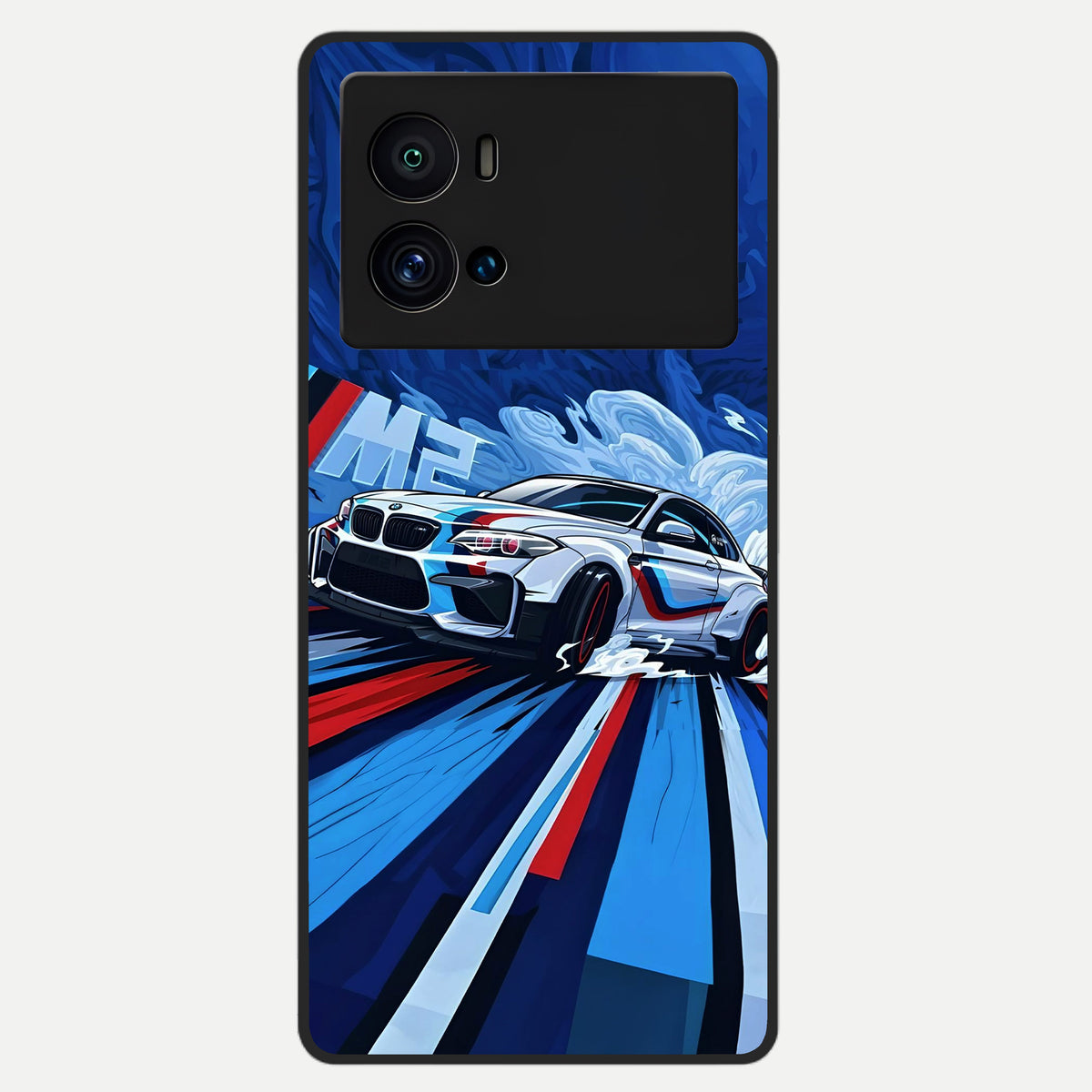  Drift Power Rush Glass Case For iQOO 9 Pro back cover – full design glossy printed glass finish
