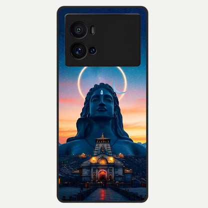  Eternal Shiva Aura Glass Case For iQOO 9 Pro back cover – full design glossy printed glass finish