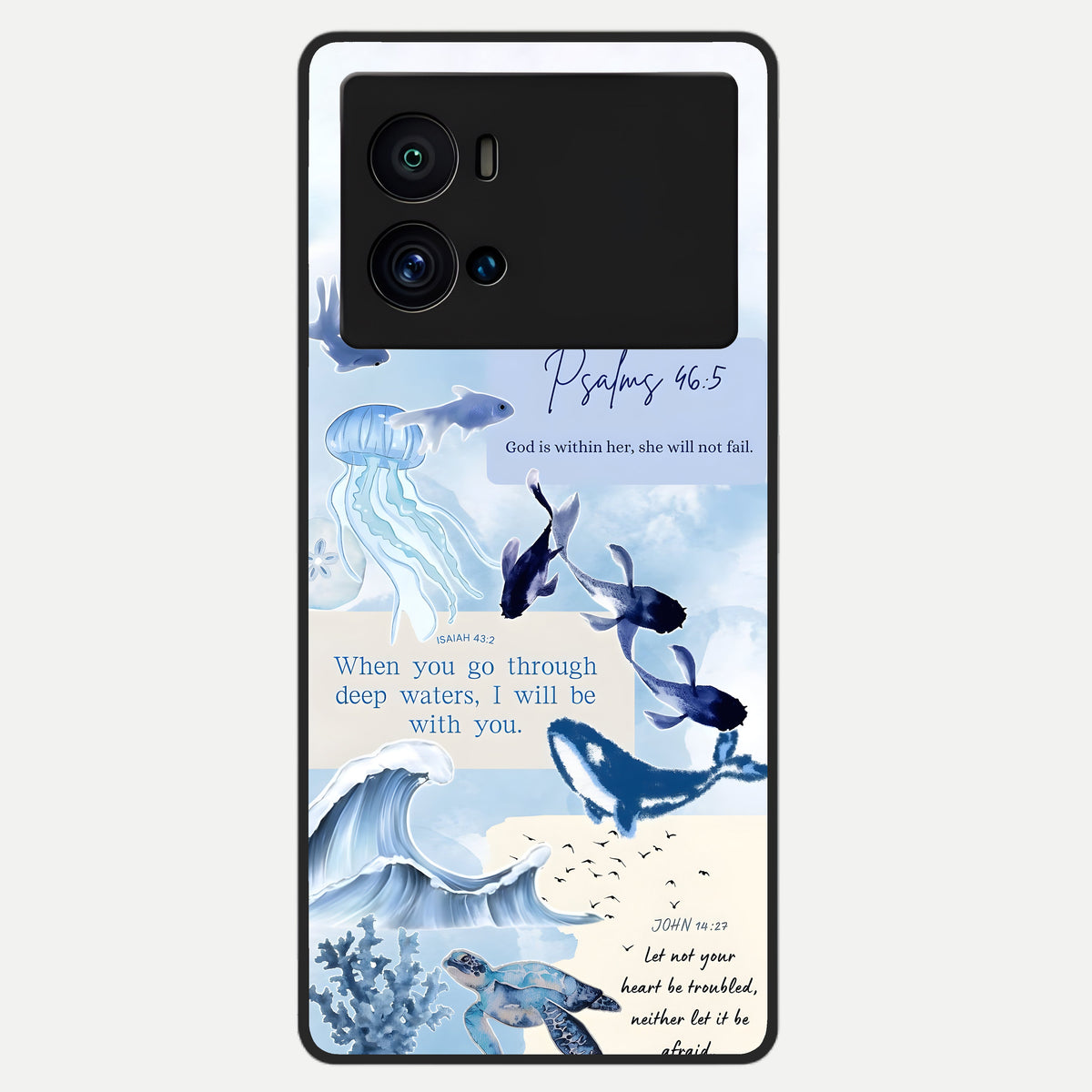  Faithful Ocean Promise Glass Case For iQOO 9 Pro back cover – full design glossy printed glass finish