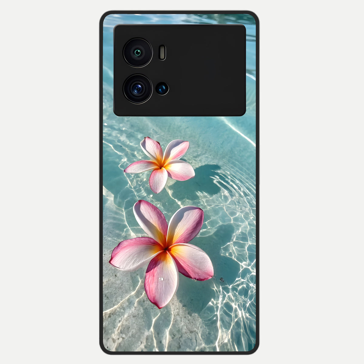  Floating Bloom Bliss Glass Case For iQOO 9 Pro back cover – full design glossy printed glass finish