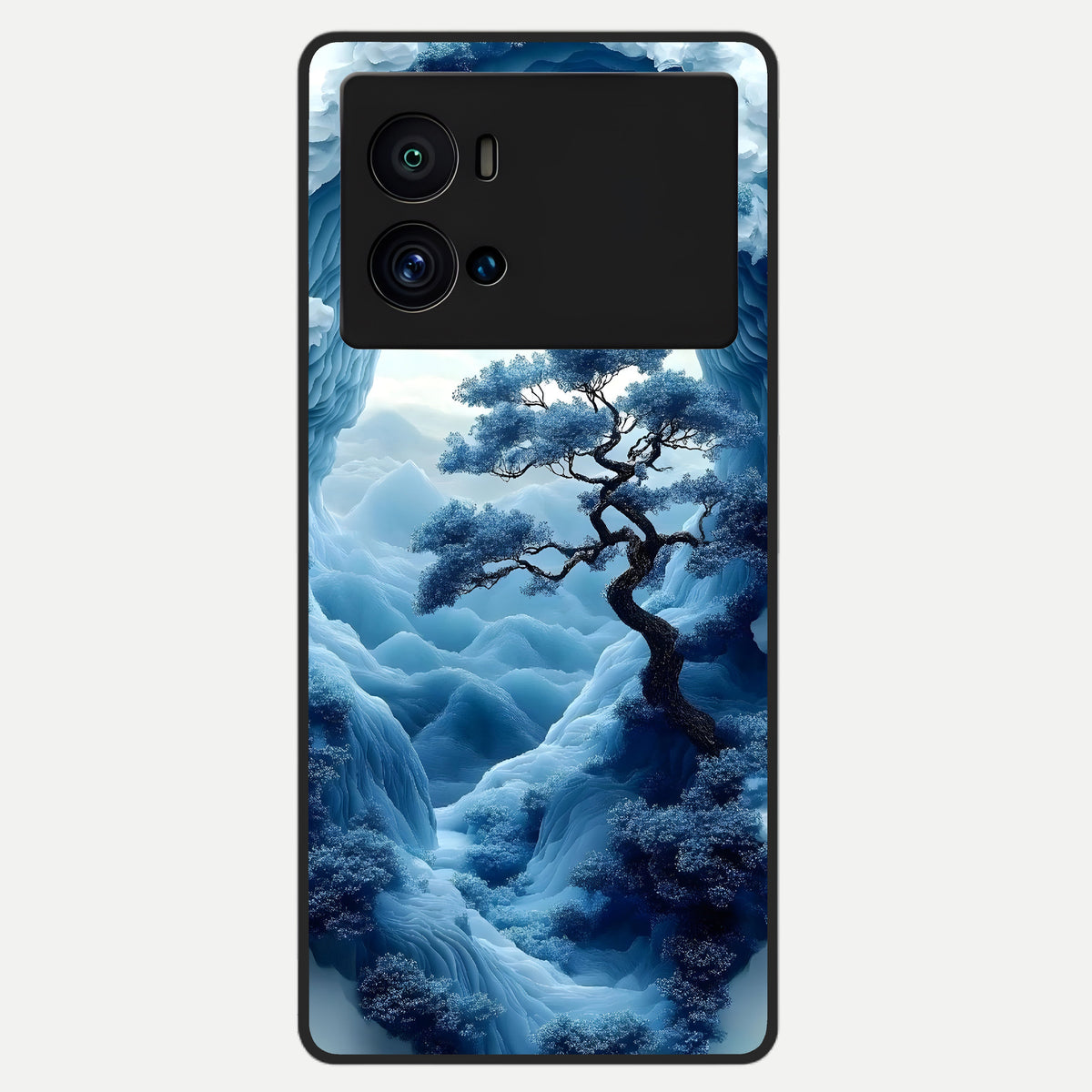  Frozen Serenity Gate Glass Case For iQOO 9 Pro back cover – full design glossy printed glass finish