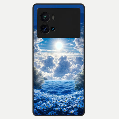  Heavenly Daisy Horizon Glass Case For iQOO 9 Pro back cover – full design glossy printed glass finish