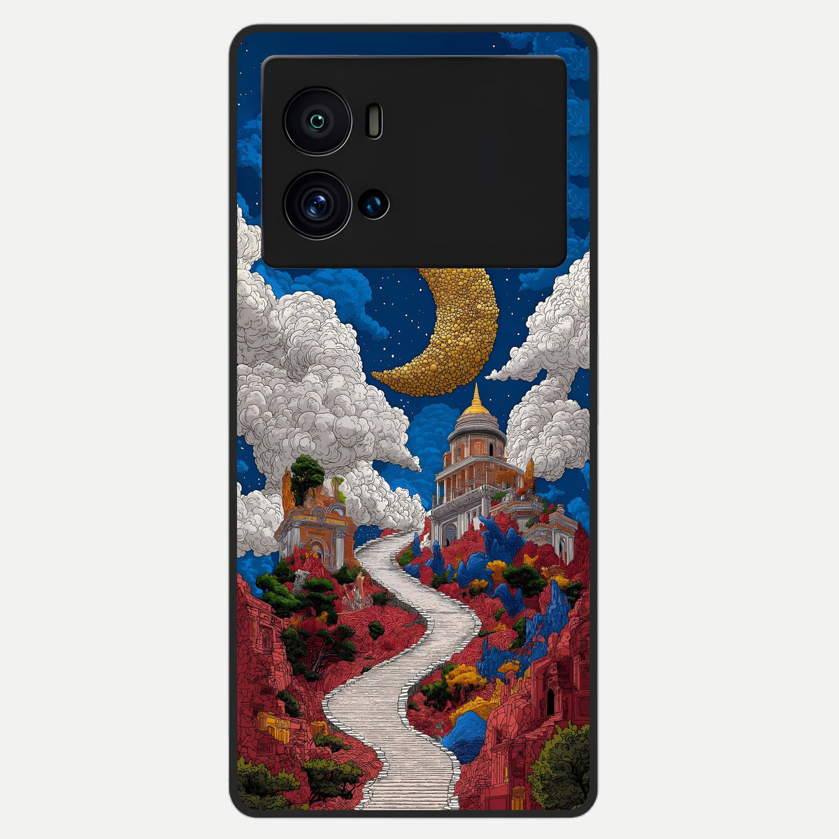  Heavenly Moon Path Glass Case For iQOO 9 Pro back cover – full design glossy printed glass finish