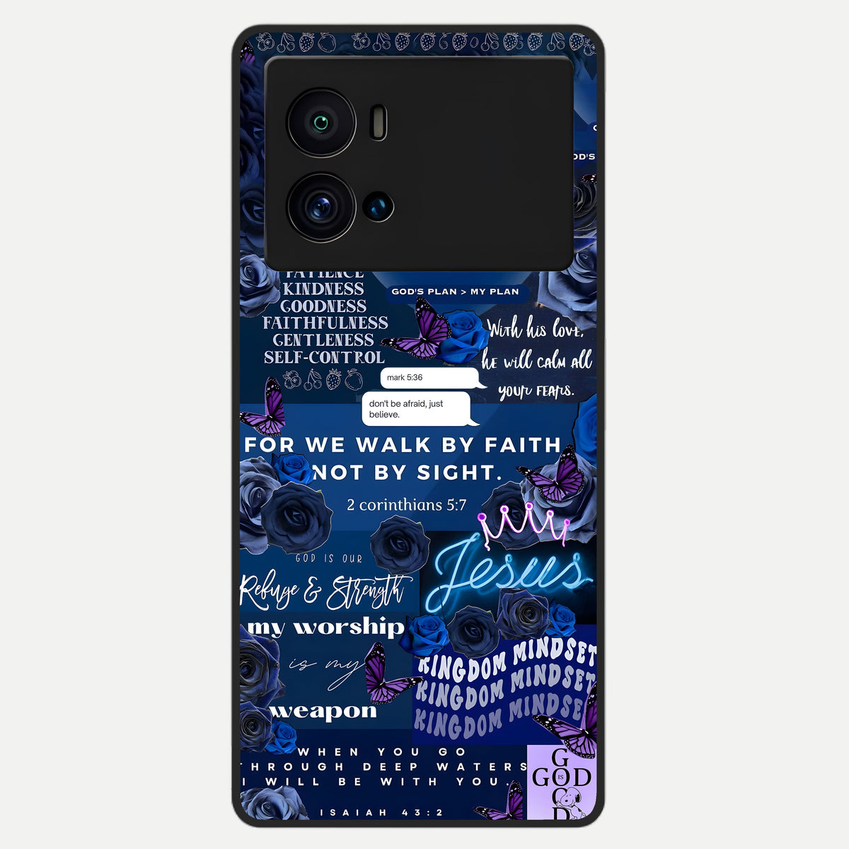  Kingdom Faith Glow Glass Case For iQOO 9 Pro back cover – full design glossy printed glass finish