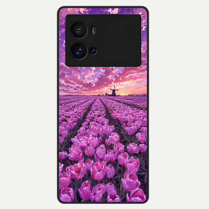  Lavender Dream Skies Glass Case For iQOO 9 Pro back cover – full design glossy printed glass finish