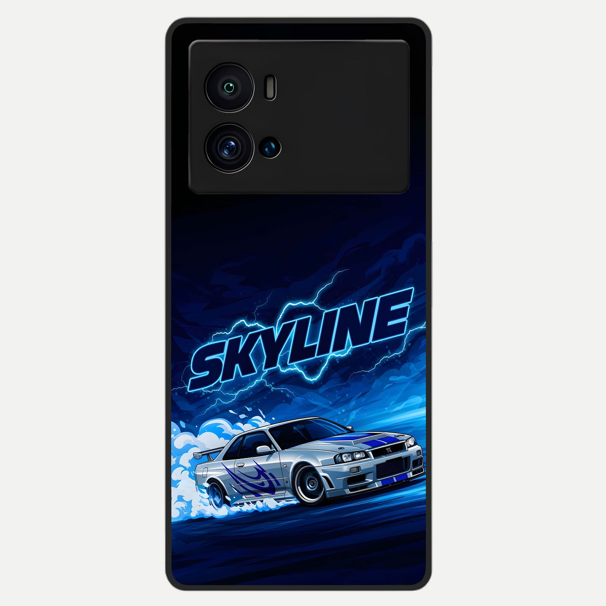  Neon Drift Beast Glass Case For iQOO 9 Pro back cover – full design glossy printed glass finish