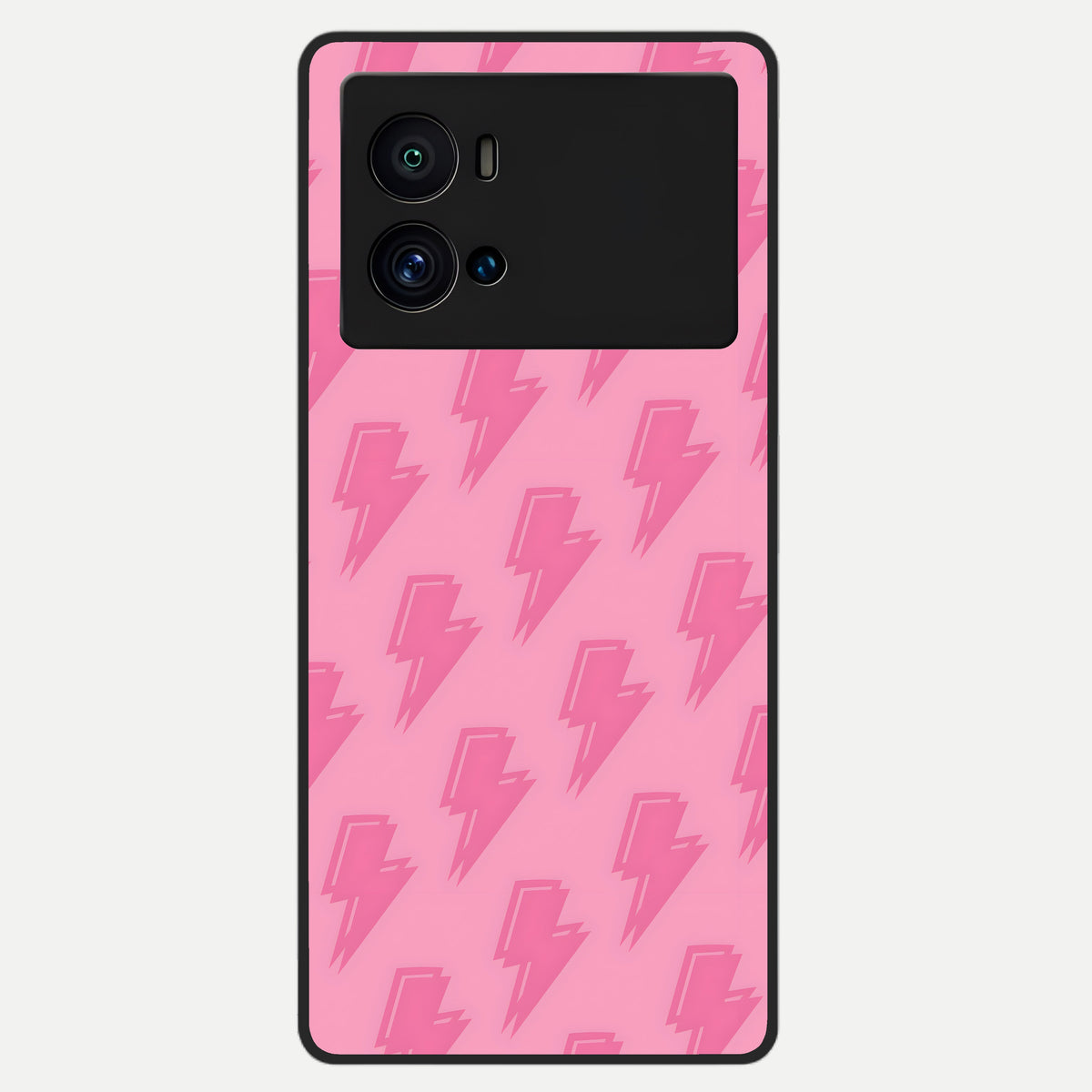  Pink Moo Magic Glass Case For iQOO 9 Pro back cover – full design glossy printed glass finish