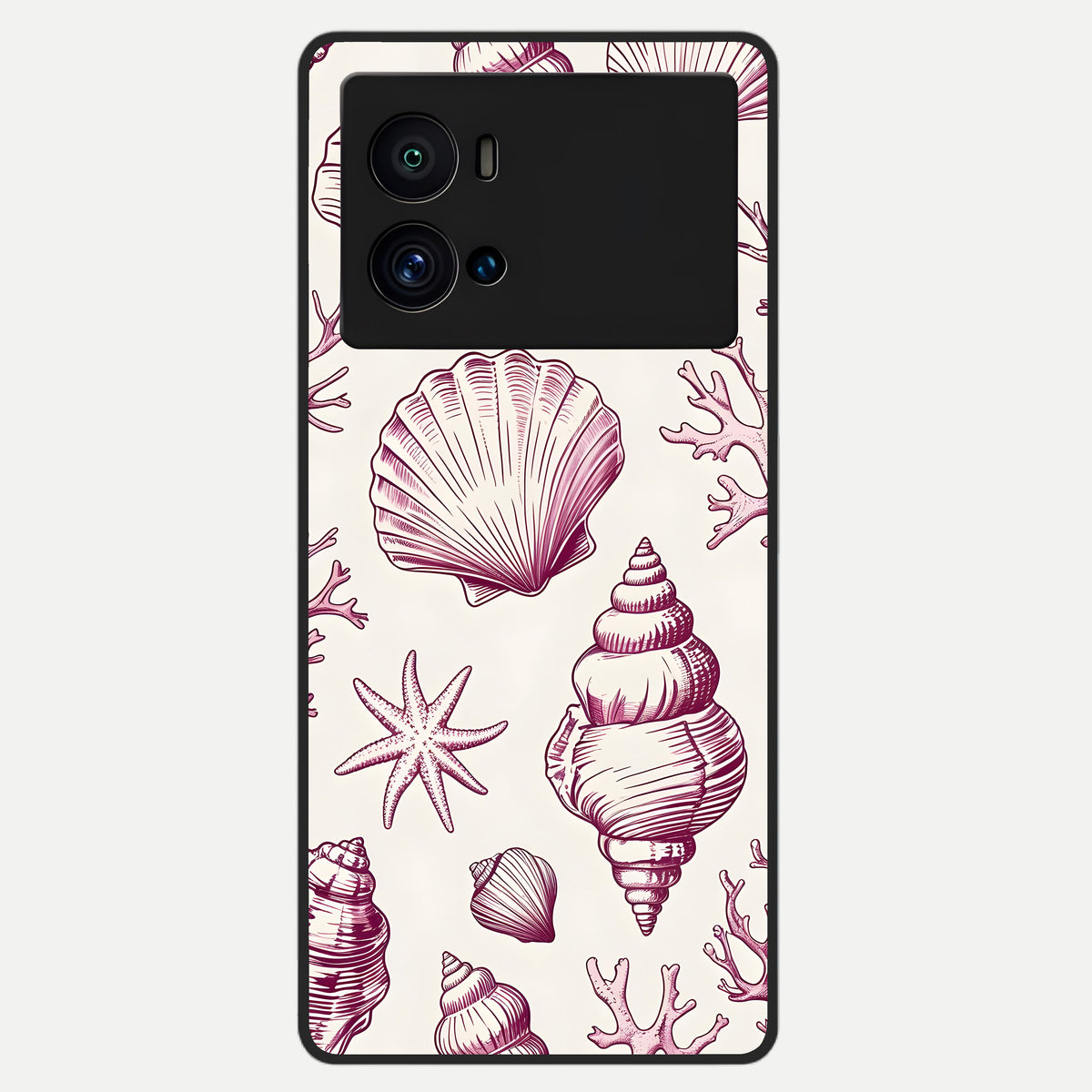  Pink Power Sparks Glass Case For iQOO 9 Pro back cover – full design glossy printed glass finish