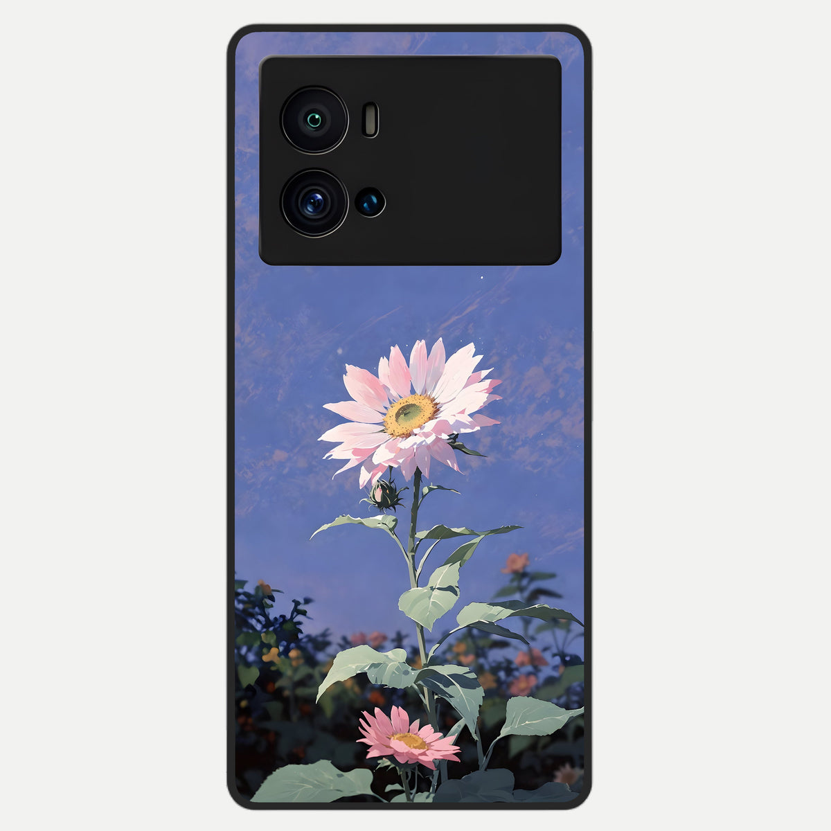  Pink Shells Outline Glass Case For iQOO 9 Pro back cover – full design glossy printed glass finish