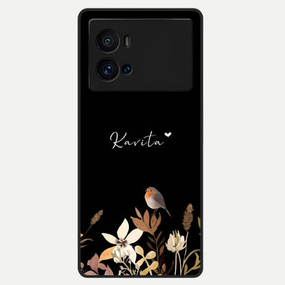  Quiet Garden Tune Custom Name Glass Case For iQOO 9 Pro back cover – full design glossy printed glass finish