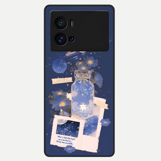  Starlit Cosmic Jar Glass Case For iQOO 9 Pro back cover – full design glossy printed glass finish