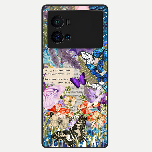  Storm Path Bloom Glass Case For iQOO 9 Pro back cover – full design glossy printed glass finish