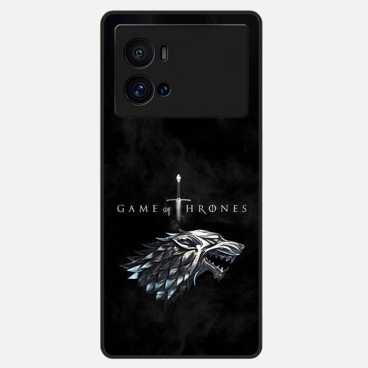  Throne Wolf Legacy Glass Case For iQOO 9 Pro back cover – full design glossy printed glass finish