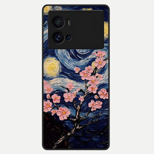  Van Gogh Scenery Glass Case For iQOO 9 Pro back cover – full design glossy printed glass finish