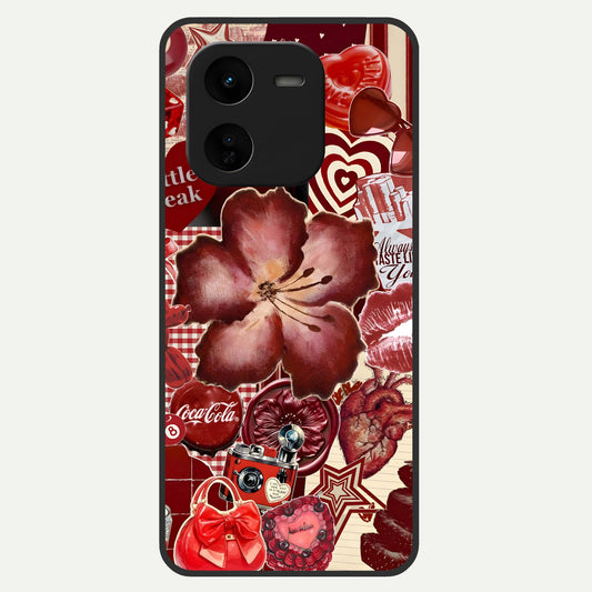  Aesthetic Little Freak Glass Case For iQOO Z9x 5G back cover – full design glossy printed glass finish