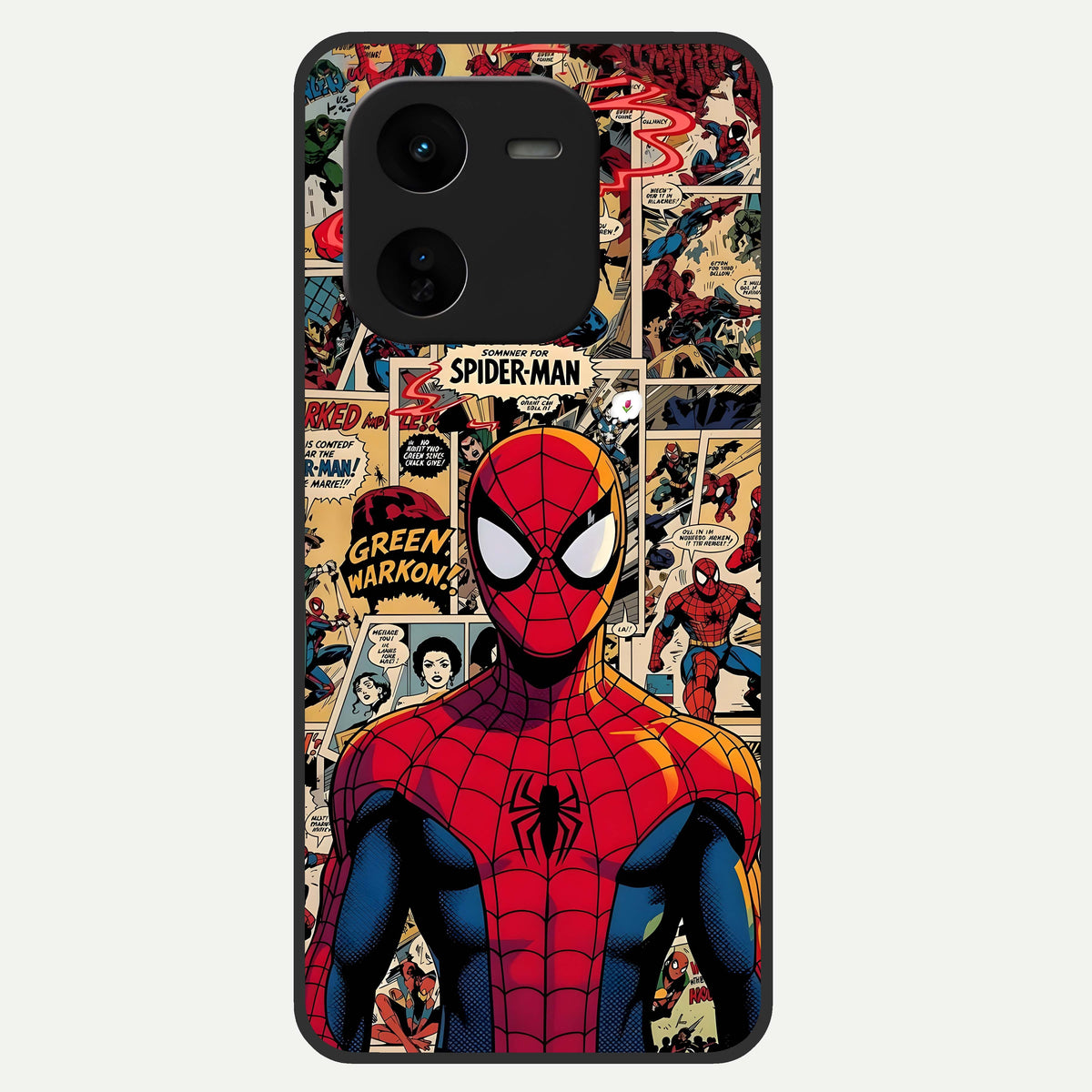  Aesthetic Spider Glass Case For iQOO Z9x 5G back cover – full design glossy printed glass finish