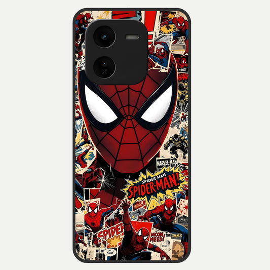  Aesthetic Wonder Spider Glass Case For iQOO Z9x 5G back cover – full design glossy printed glass finish