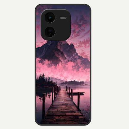  Beautiful Mountain View Glass Case For iQOO Z9x 5G back cover – full design glossy printed glass finish
