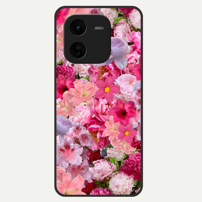  Bloom Crush Fantasy Glass Case For iQOO Z9x 5G back cover – full design glossy printed glass finish