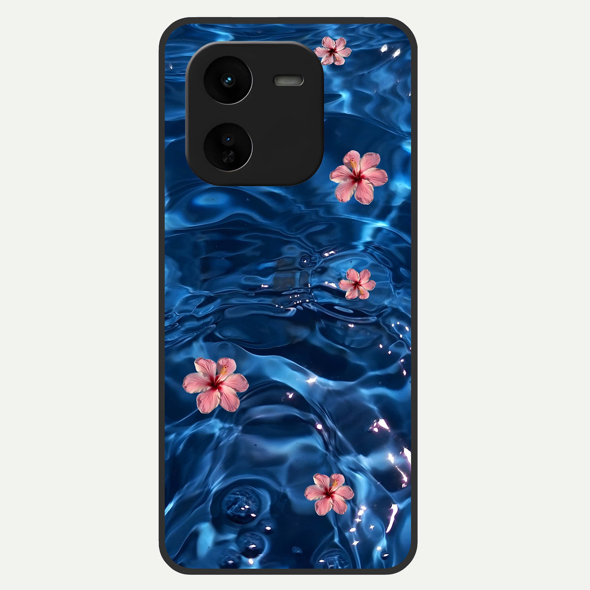  Bloom Thread Art Glass Case For iQOO Z9x 5G back cover – full design glossy printed glass finish