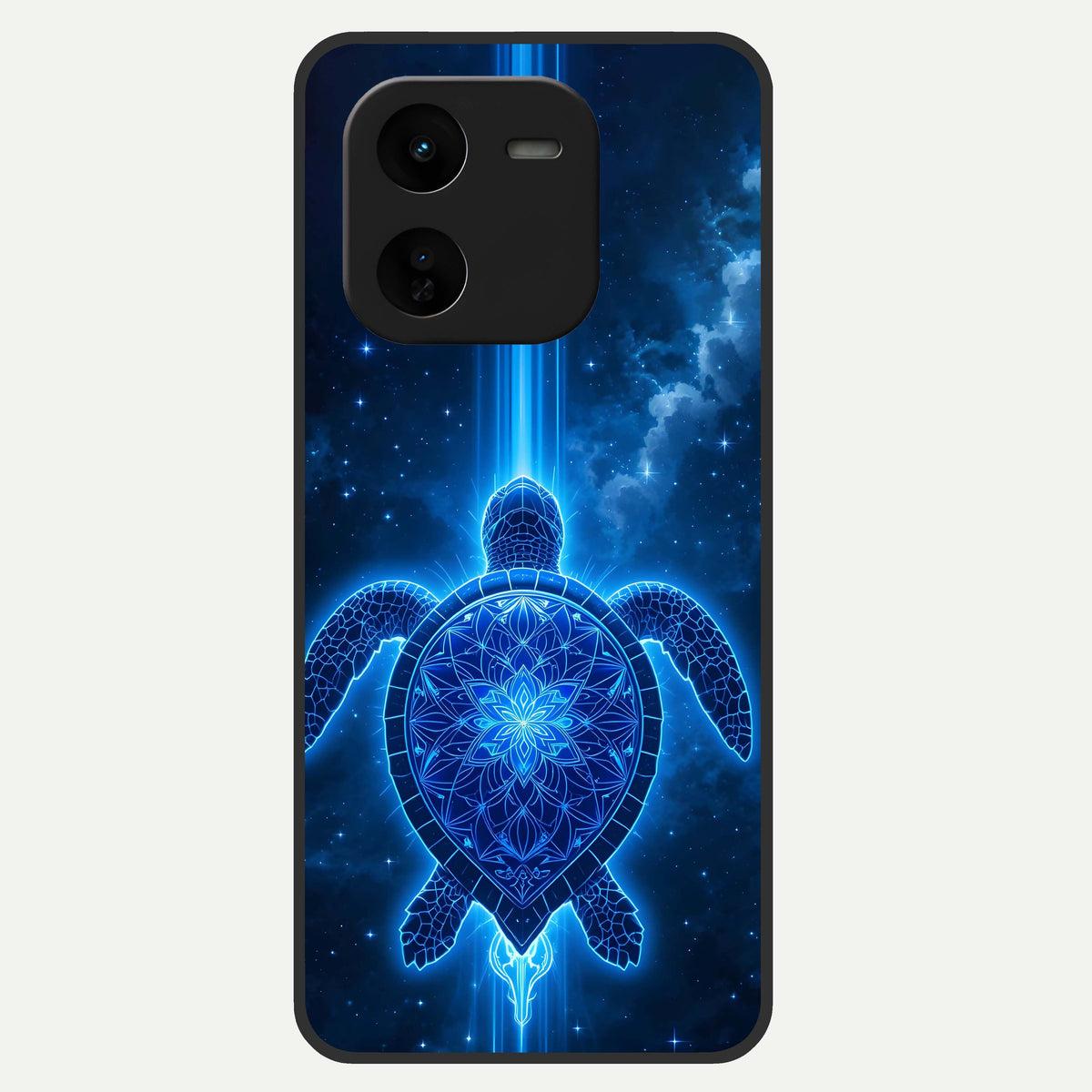  Blue Galaxy Turtle Glass Case For iQOO Z9x 5G back cover – full design glossy printed glass finish