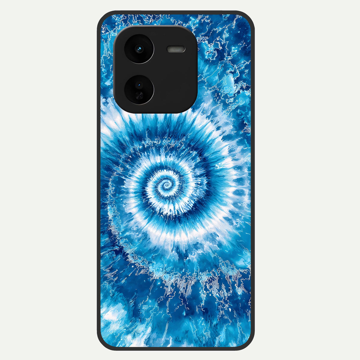  Blue Galaxy Wave Glass Case For iQOO Z9x 5G back cover – full design glossy printed glass finish