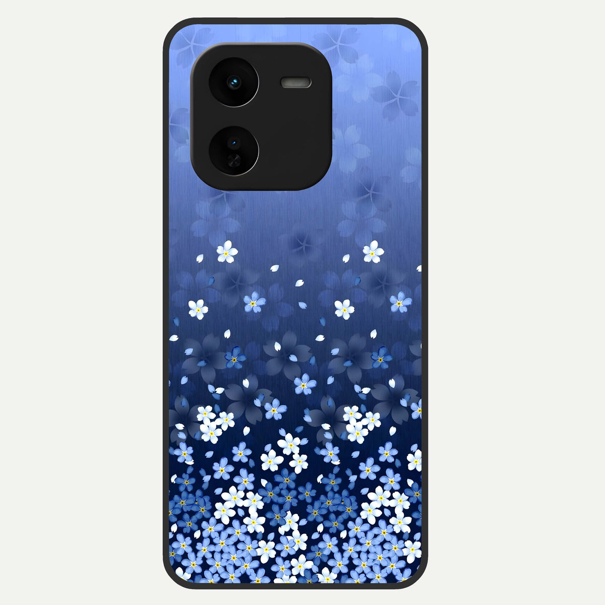  Blue Starry Glass Case For iQOO Z9x 5G back cover – full design glossy printed glass finish