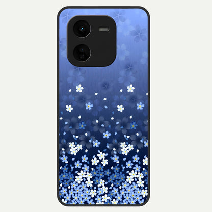  Blue Starry Glass Case For iQOO Z9x 5G back cover – full design glossy printed glass finish