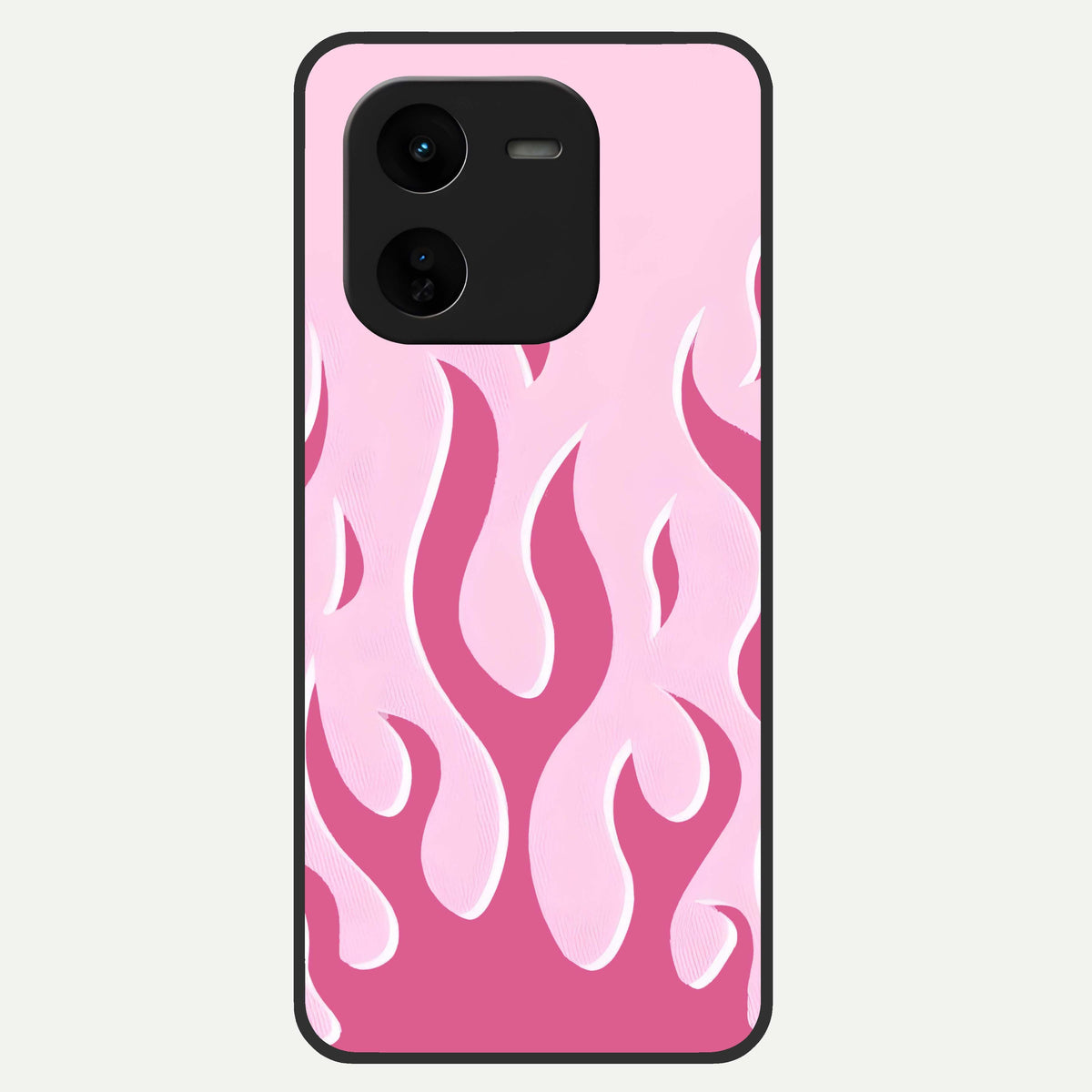  Blush Flame Energy Glass Case For iQOO Z9x 5G back cover – full design glossy printed glass finish